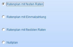 4. Auswahl der Ratenplanart