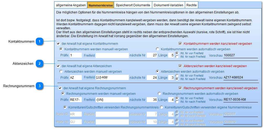 Reiter Nummernkreise